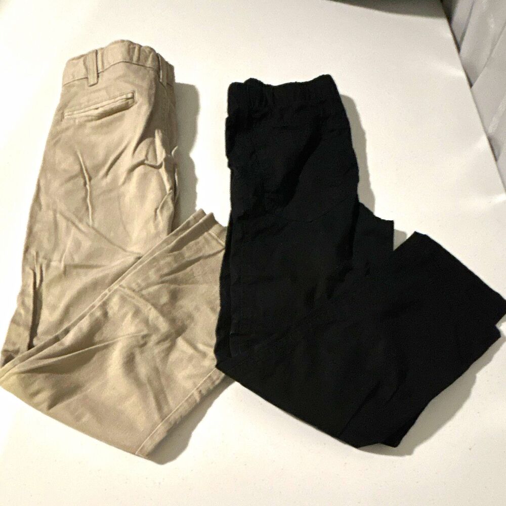 Boys Dress Pants, Regular Fit Twill Cotton: Size 8